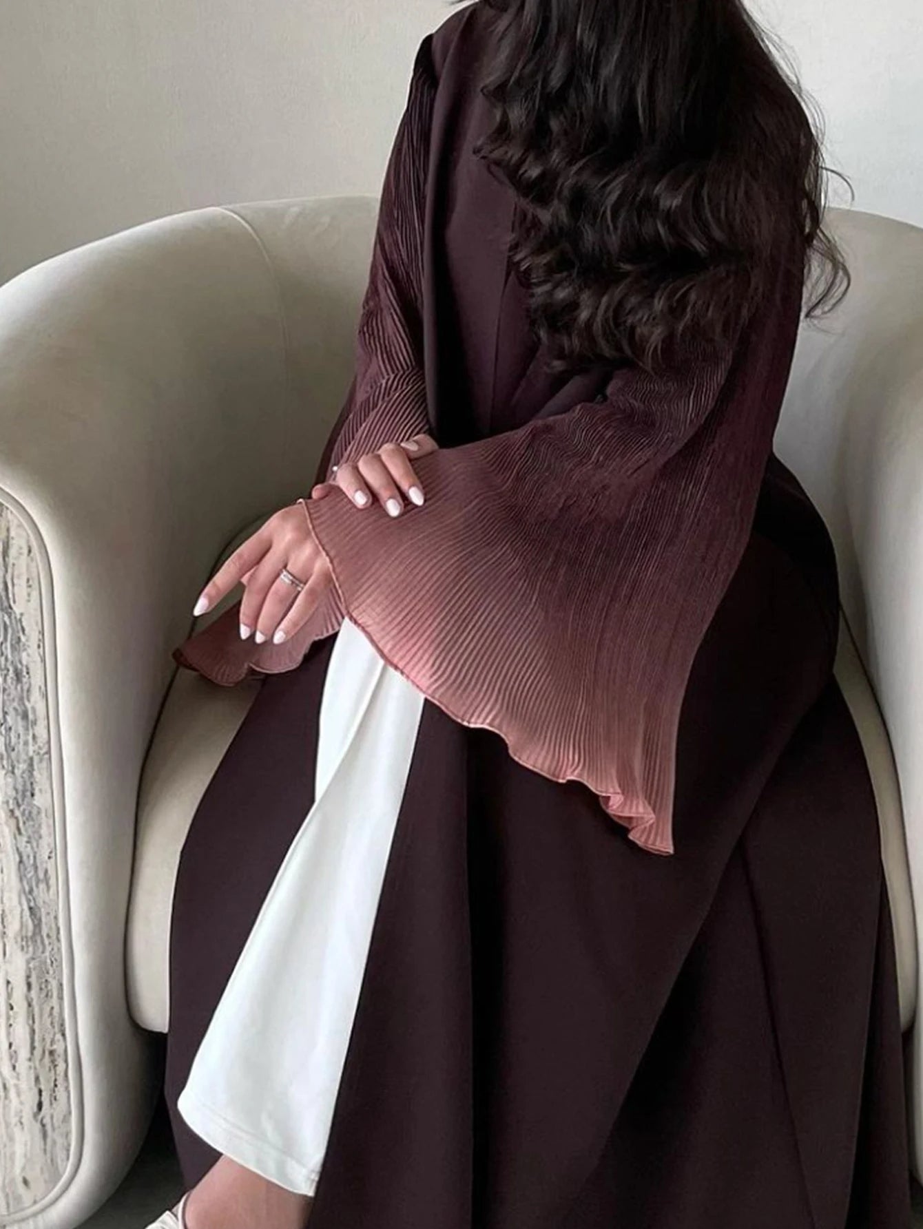 Flare Sleeve Casual Arabian Abaya