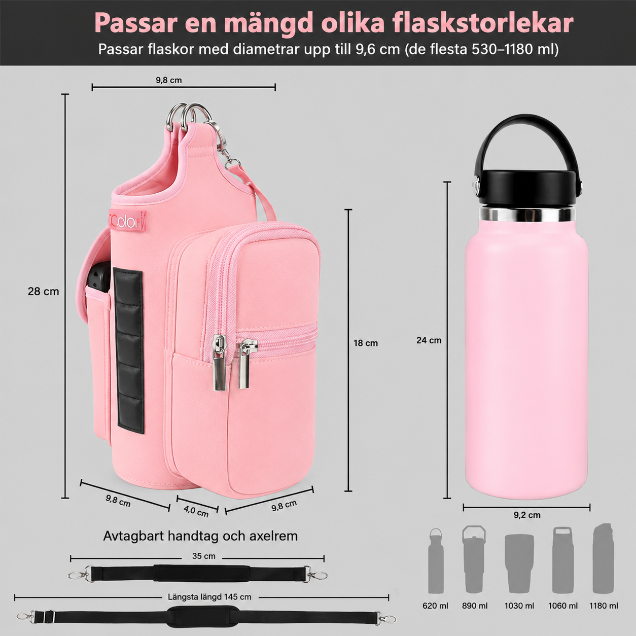 Pink allroundväska