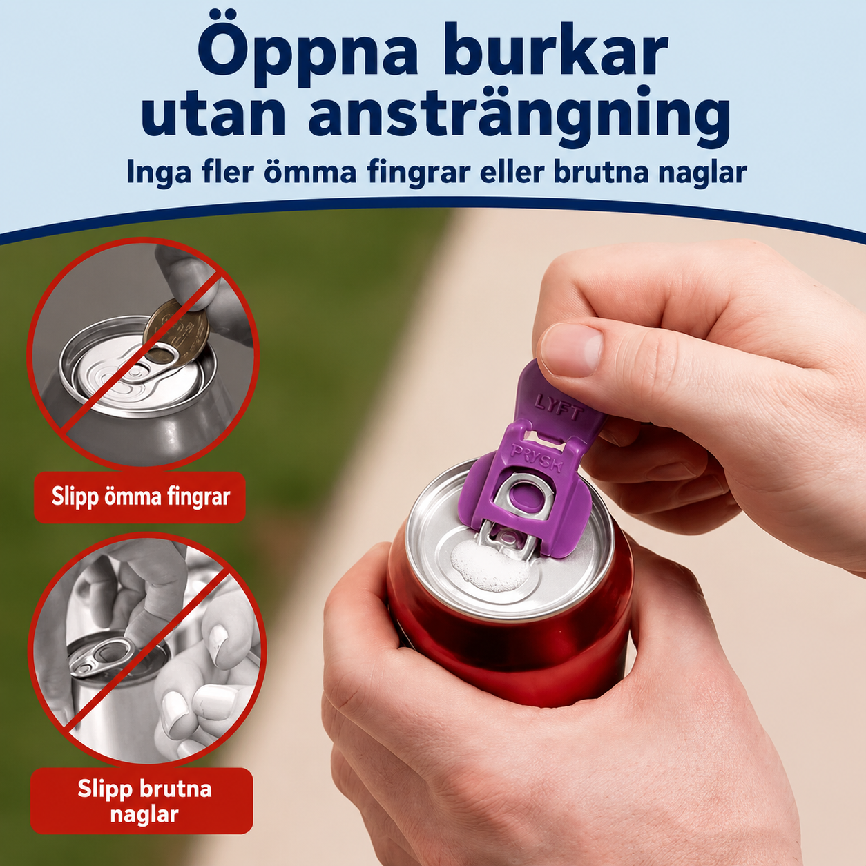 Smart burköppnare för läskburkar