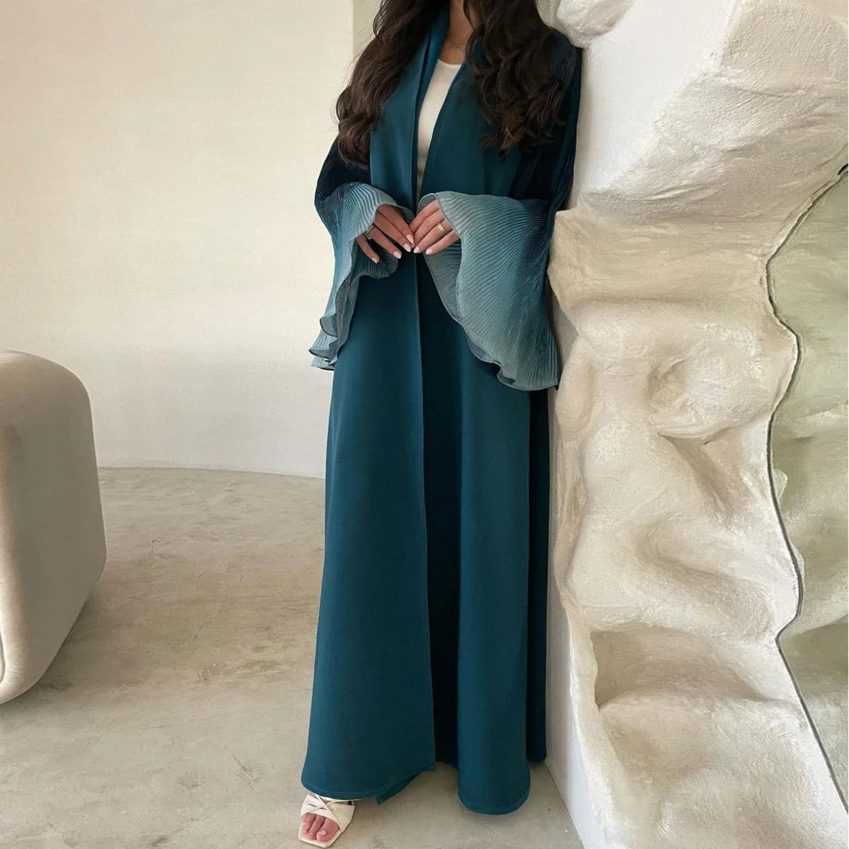 Flare Sleeve Casual Arabian Abaya