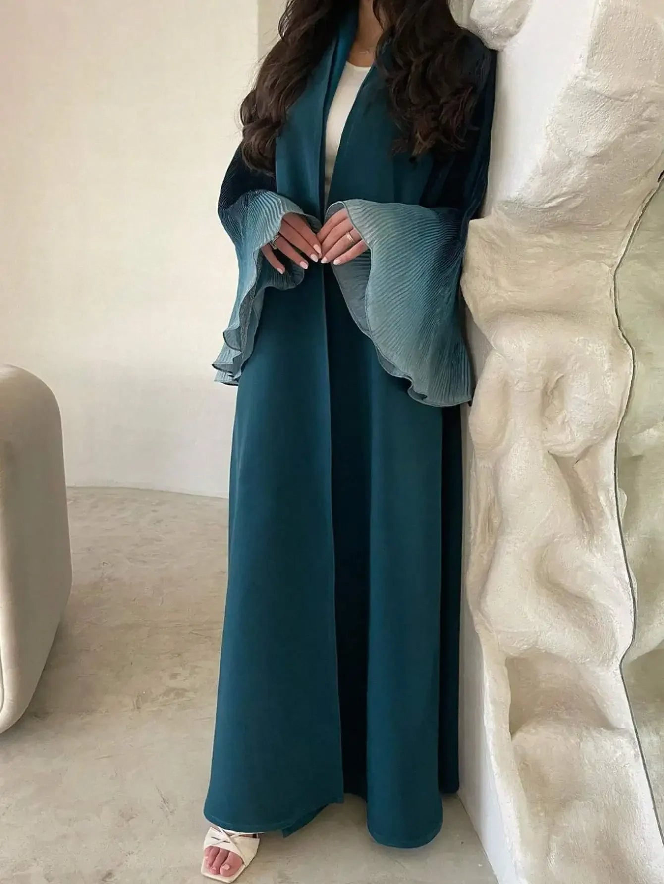 Flare Sleeve Casual Arabian Abaya