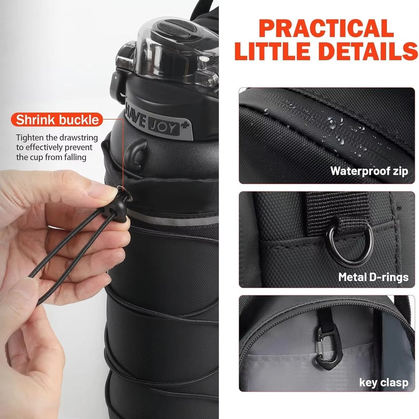 Magnetic Gym Bag with Bottle Bag