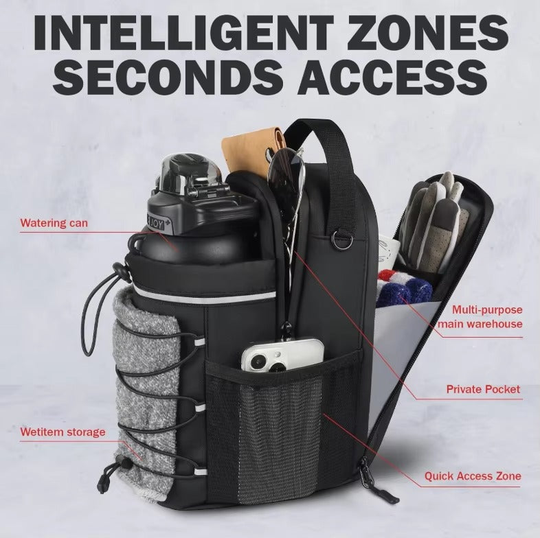 Magnetic Gym Bag with Bottle Bag